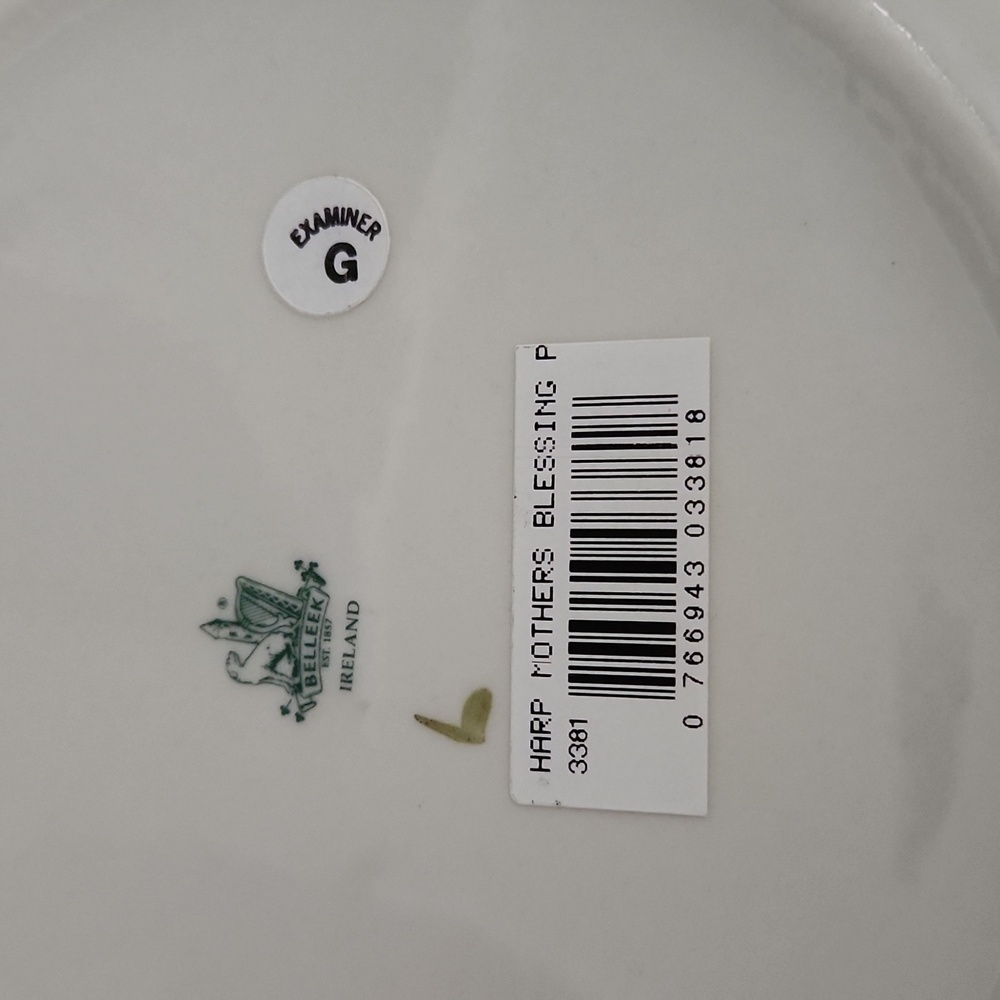 Belleek Fine Parian China Mother's Blessing Plate NEW - Picture 6 of 10